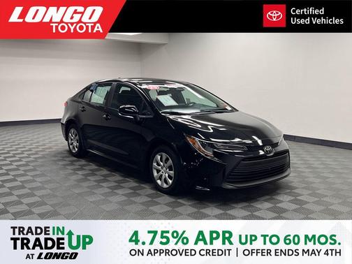 Midnight Black Metallic 2025 Toyota Corolla LE