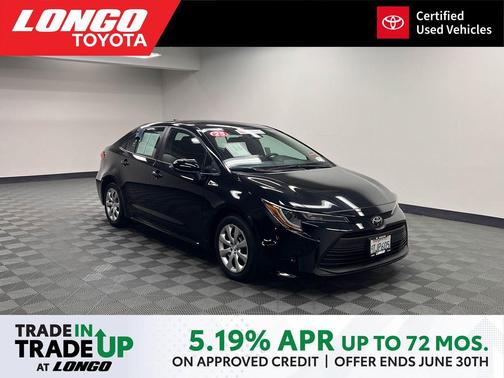 Midnight Black Metallic 2025 Toyota Corolla LE