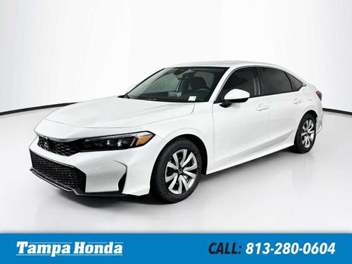 Platinum White Pearl 2026 Honda Civic LX