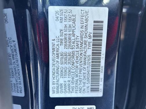 Canyon 2026 Honda CR-V Hybrid Sport