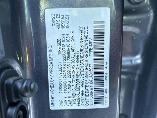 Modern Steel Metallic 2020 Honda CR-V EX-L