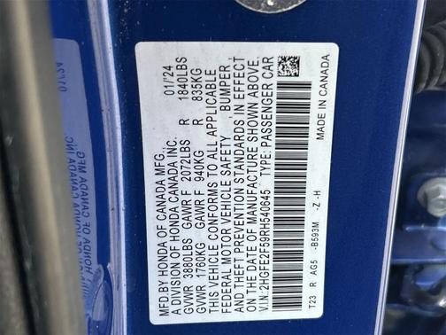 2024 Honda Civic Sport