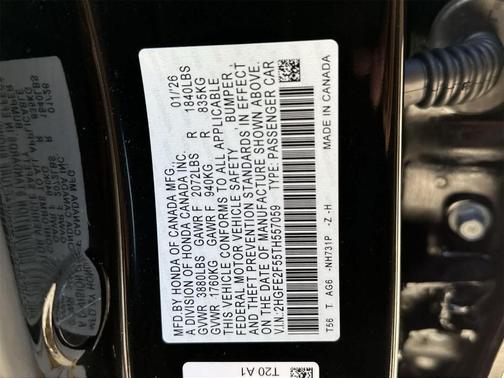 2026 Honda Civic Sport