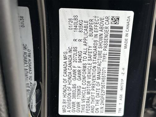 2026 Honda Civic Sport