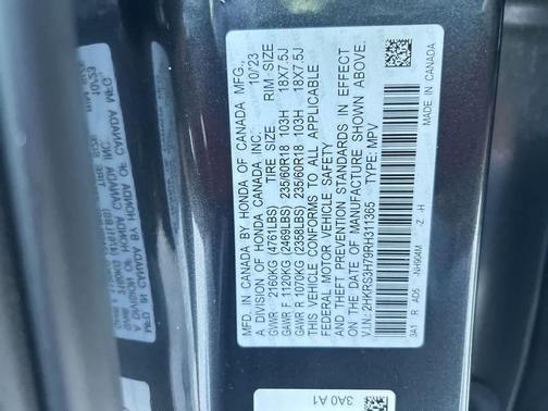 Meteorite Gray Metallic 2024 Honda CR-V EX-L