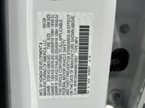 Platinum White Pearl 2025 Honda Pilot EX-L