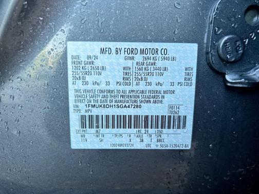 Carbonized Gray Metallic 2025 Ford Explorer Active