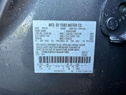 Carbonized Gray Metallic 2025 Ford Explorer Active