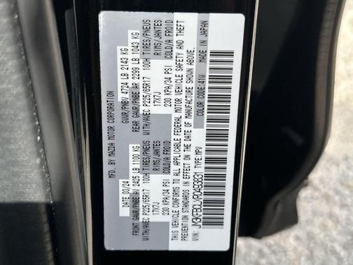 Jet Black Mica 2024 Mazda CX-5 2.5 S Preferred Package