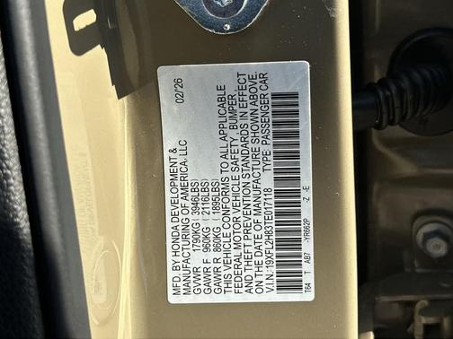 Sand Dune 2026 Honda Civic Sport