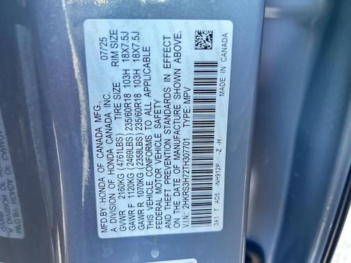 Urban Gray Pearl 2026 Honda CR-V EX-L