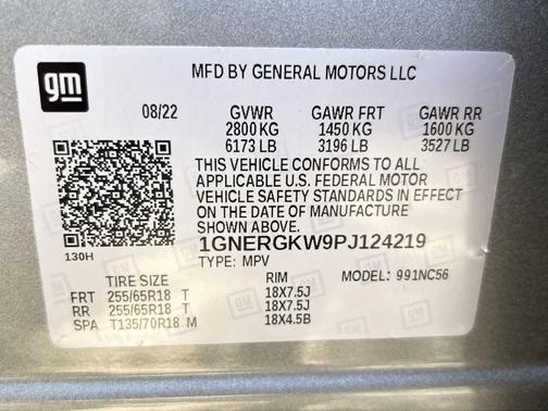 Sterling Gray Metallic 2023 Chevrolet Traverse LT Cloth