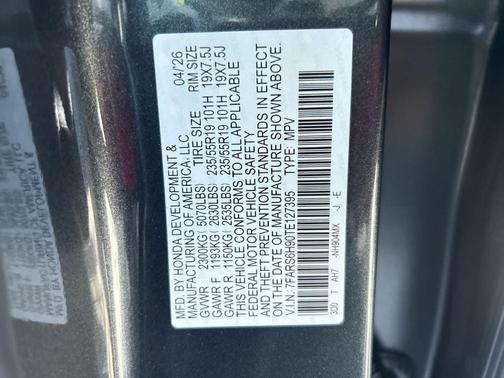 Meteorite Gray Metallic 2026 Honda CR-V Hybrid Sport Touring