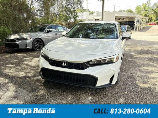 Platinum White Pearl 2026 Honda Civic LX