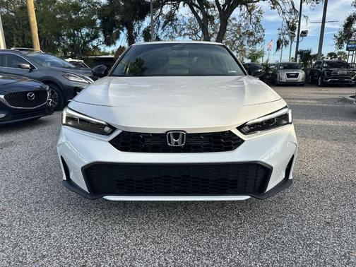 Platinum White Pearl 2026 Honda Civic Hybrid Sport Touring