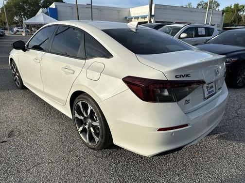 Platinum White Pearl 2026 Honda Civic Hybrid Sport Touring