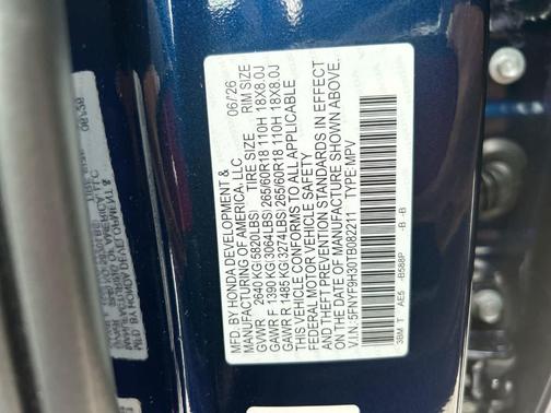 Obsidian Blue Pearl 2026 Honda Passport RTL