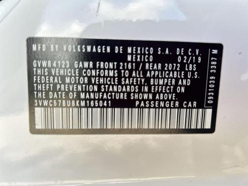 Pure White 2019 Volkswagen Jetta 1.4T S