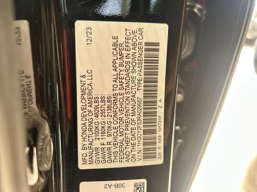Crystal Black Pearl 2024 Honda Accord Hybrid Sport