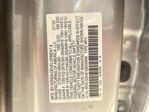 Lunar Silver Metallic 2025 Honda Pilot EX-L
