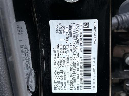 2025 Honda Civic Hybrid TOURING