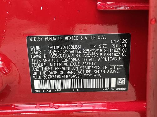 2026 Honda HR-V Sport