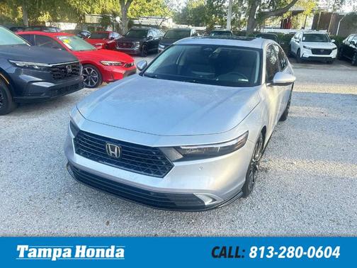 Solar Silver Metallic 2026 Honda Accord Hybrid Touring