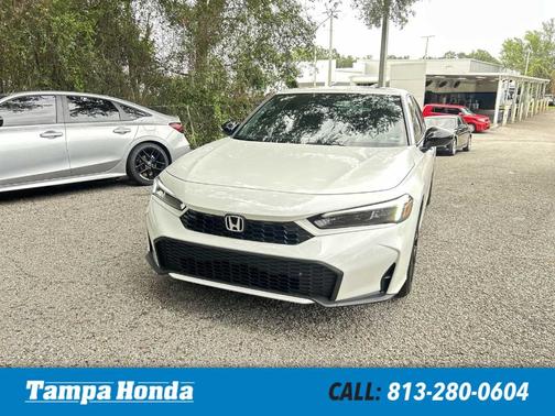 Platinum White Pearl 2025 Honda Civic Hybrid
