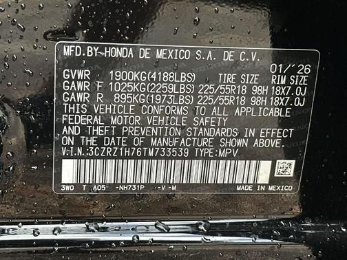 2026 Honda HR-V EX-L