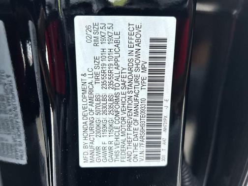 Crystal Black Pearl 2026 Honda CR-V Hybrid Sport Touring