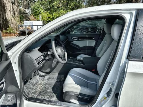 Platinum White Pearl 2025 Honda Civic Hybrid Sport