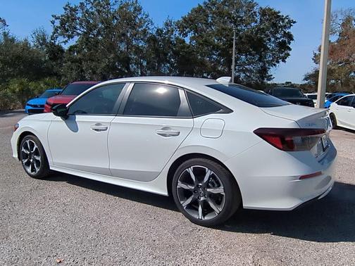 Platinum White Pearl 2025 Honda Civic Hybrid TOURING