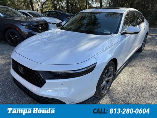 Platinum White Pearl 2025 Honda Accord Hybrid EX-L