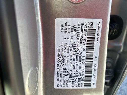 2026 Honda Civic Sport