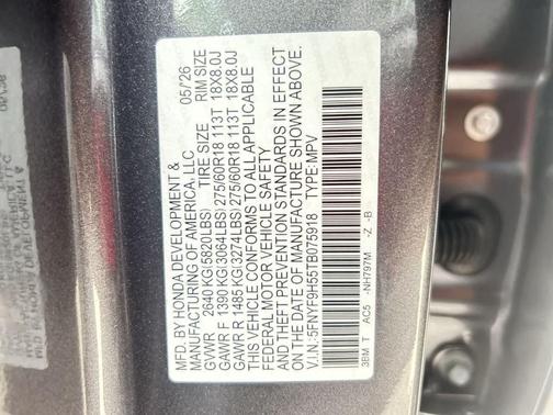 Modern Steel Metallic 2026 Honda Passport TrailSport