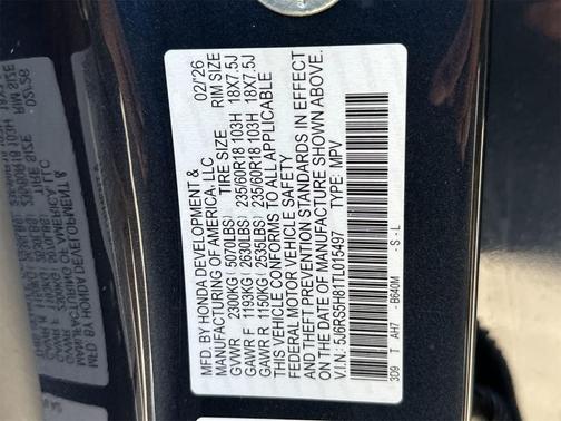 2026 Honda CR-V Hybrid Sport-L