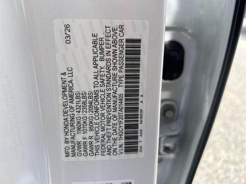 Platinum White Pearl 2026 Honda Accord LX