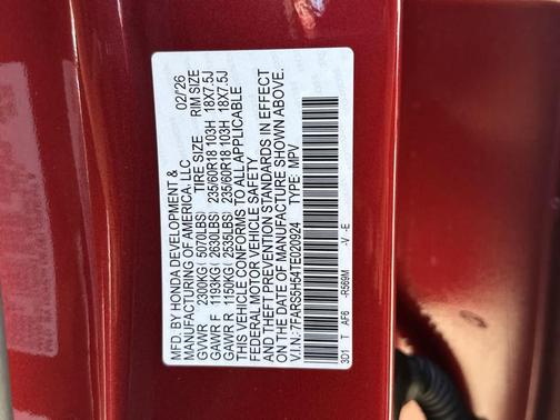 Radiant Red Metallic 2026 Honda CR-V Hybrid Sport