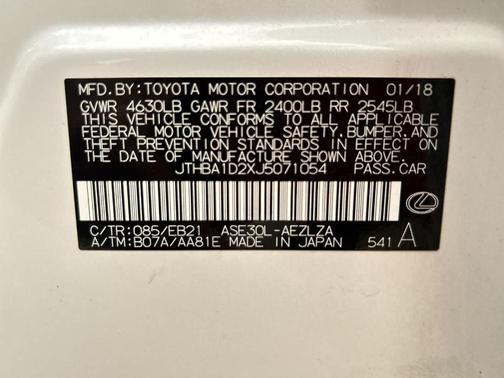Eminent White Pearl 2018 Lexus IS 300 Base