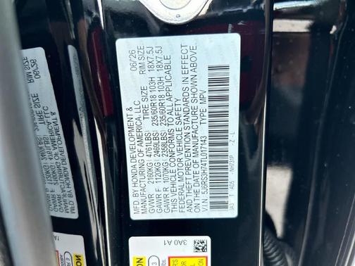 Crystal Black Pearl 2026 Honda CR-V EX-L