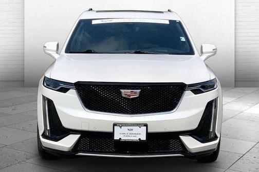 Crystal White Tri-Coat 2025 Cadillac XT6 Sport AWD