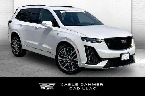 Crystal White Tri-Coat 2025 Cadillac XT6 Sport AWD