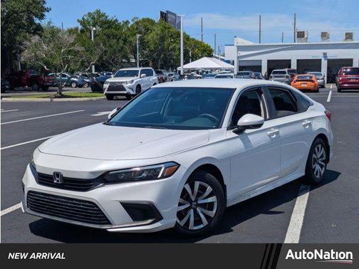 Platinum White Pearl 2023 Honda Civic LX