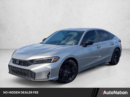 Solar Silver Metallic 2025 Honda Civic Sport