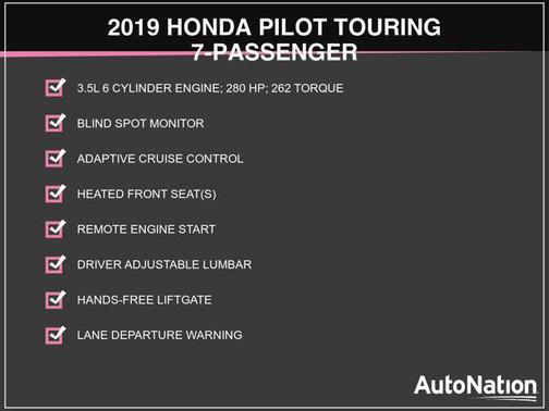 Modern Steel Metallic 2019 Honda Pilot Touring 8-Passenger