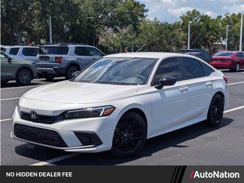 Platinum White Pearl 2024 Honda Civic Sport