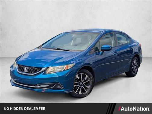 Blue 2015 Honda Civic EX