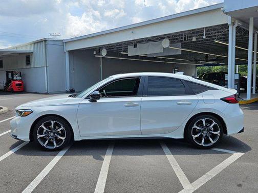 Platinum White Pearl 2026 Honda Civic Hybrid Sport Touring