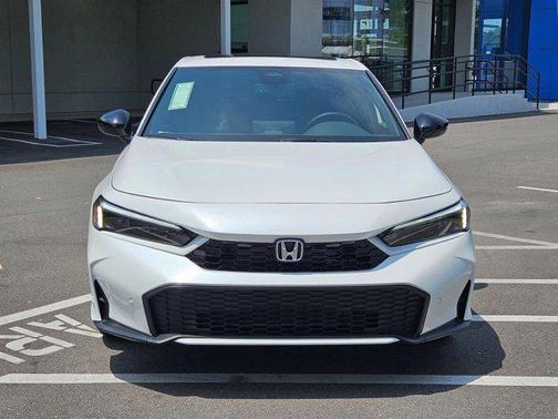 Platinum White Pearl 2026 Honda Civic Hybrid Sport Touring