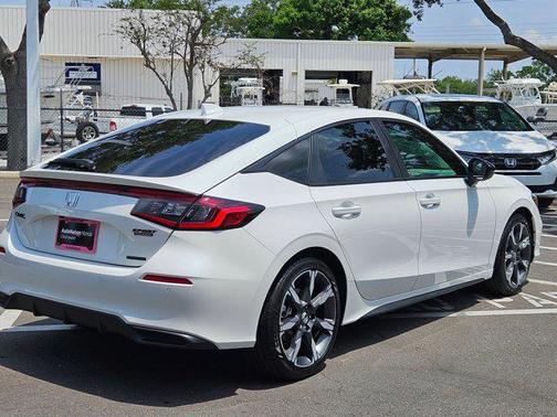 Platinum White Pearl 2026 Honda Civic Hybrid Sport Touring